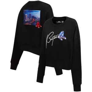 Women's‎ Boston Red Sox Pro Standard Black City Scape Pullover Sweatshirt Sz XL